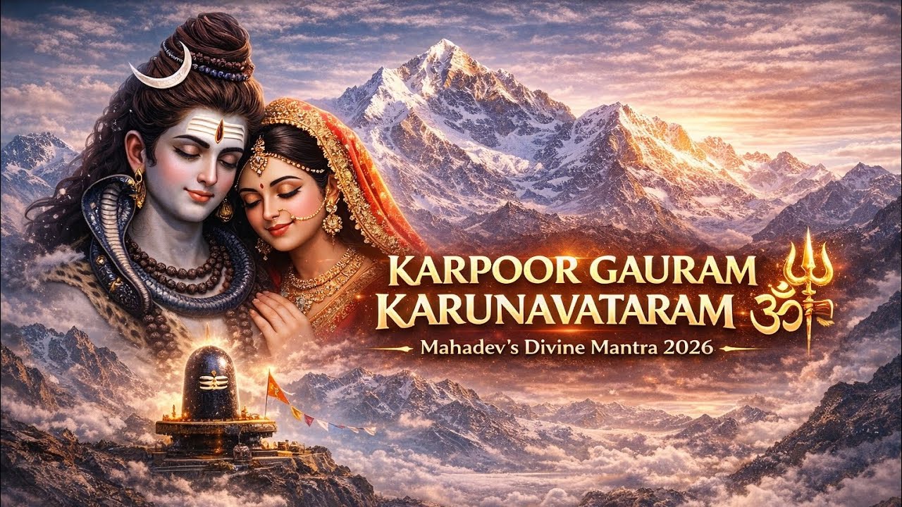 कर्पूर गौरमकरुणावताराम।Karpur Gauram Karunavataram 🔱 Mahadev Mantra 2026 | Peaceful Shiv Dhyan Shlok