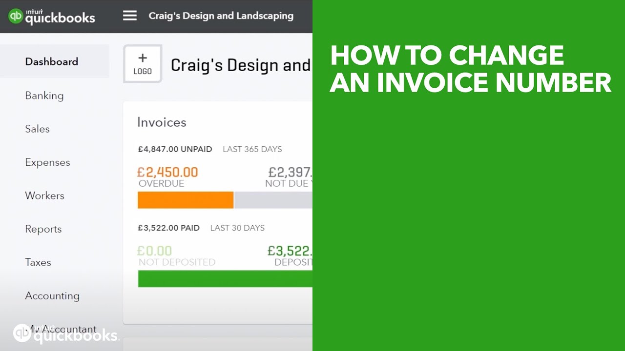 How To Change An Invoice Number UK YouTube