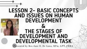 LESSON 2- BASIC CONCEPTS AND ISSUES ON HUMAN DEVELOPMENT & THE STAGES DEVELOPMENT AND TASK