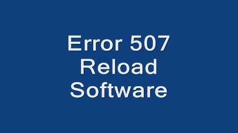 Error 507  Reload Software (BlackBerry)