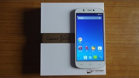 Micromax Canvas Gold A300 Unboxing (White & Gold)