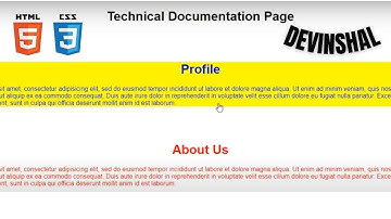 HOW TO BUILD TECHNICAL DOCUMENTATION PAGE IN HTML AND CSS FOR BEGINNERS 2022