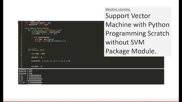 Support Vector Machine From Python Programming Scratch (Part1)