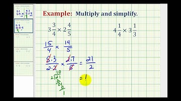 Example 2:  Multiplication Involving Mixed Numbers