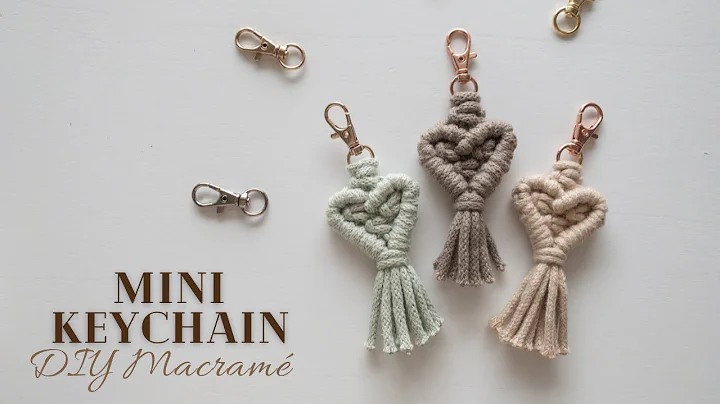 DIY llavero de CORAZON en MACRAME (paso a paso), llavero corazón macramé