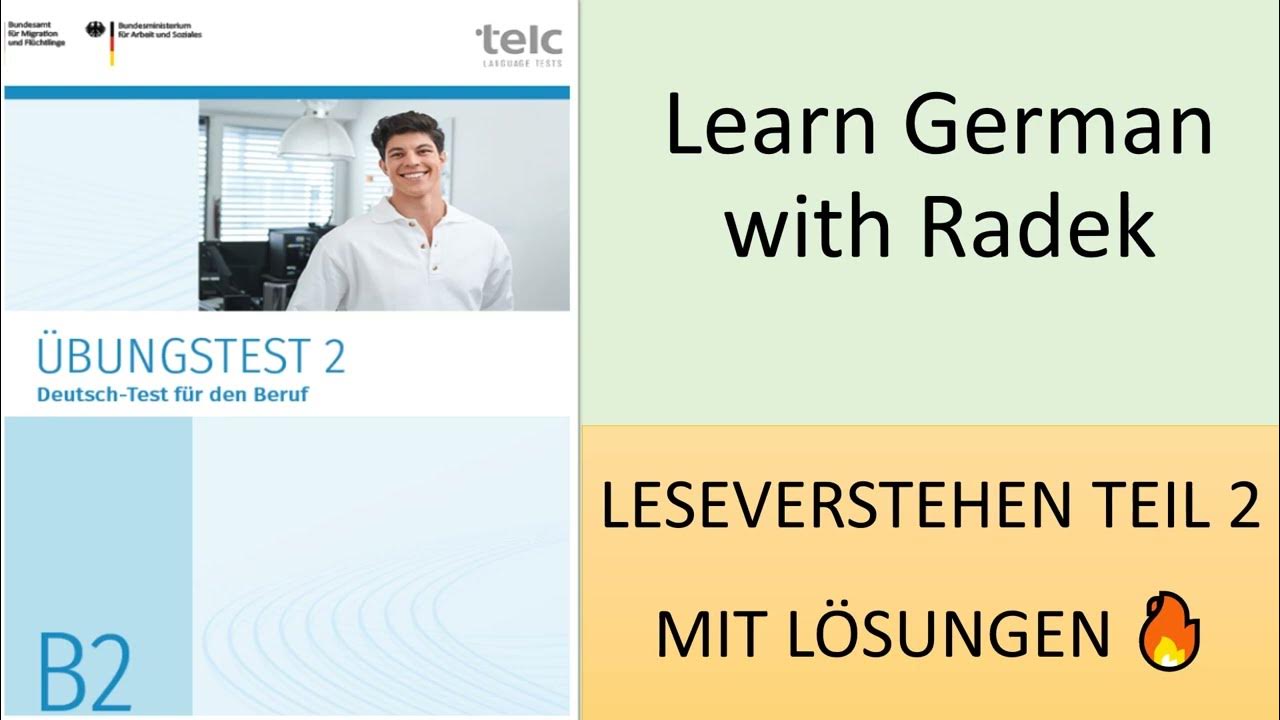 Cornelsen Prüfungstraining B2 Beruf Lösungen Pdf TELC B2 BERUF - LESEVERSTEHEN TEIL 2 MIT LÖSUNGEN - YouTube