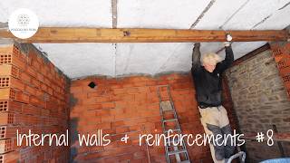 Load-bearing walls finished with chestnut beam | Italian barn renovation