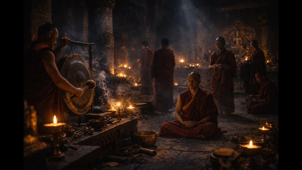 Tibetan Monk Rituals Meditation β’ Singing Bowls, Ritual Bells & Sacred ...