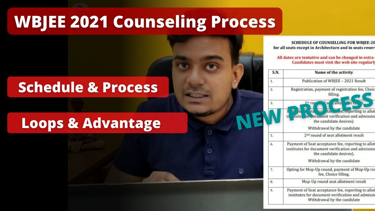 Wbjee 2021 New Couselling Process | Official Schedule | Counselling Advantage | Mop-up Round