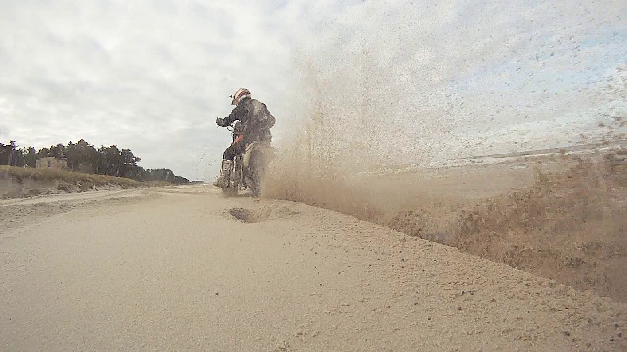 Zima nad morzem honda xr400 rfvc retro enduro rulez;]