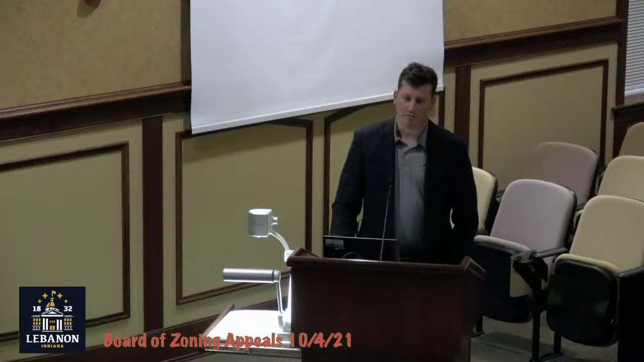 Lebanon, Indiana Board of Zoning Appeals 10/4/21 YouTube