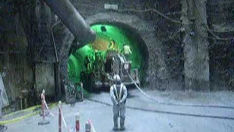 Movement of the Roadheader towards to the Access Tunnel at the 58m deep Shaft - NATM Tunneling