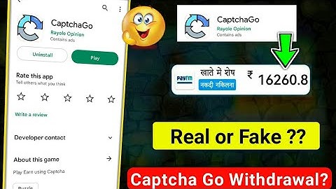 🤑 Captcha Go app Real Or Fake