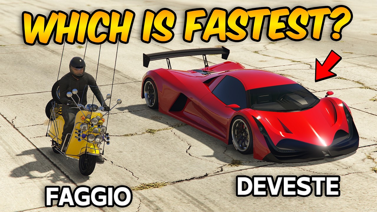GTA 5 ONLINE - DEVESTE VS FAGGIO (WHICH IS FASTEST?) - YouTube