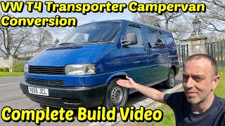 VW T4 Campervan Conversion Full Build Time Lapse Start To Finish
