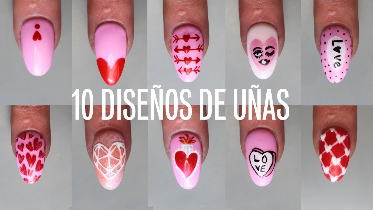 Lima calculadora Charlotte Bronte 10 hermosos diseños de uñas decoradas paso a paso | Corazones - YouTube