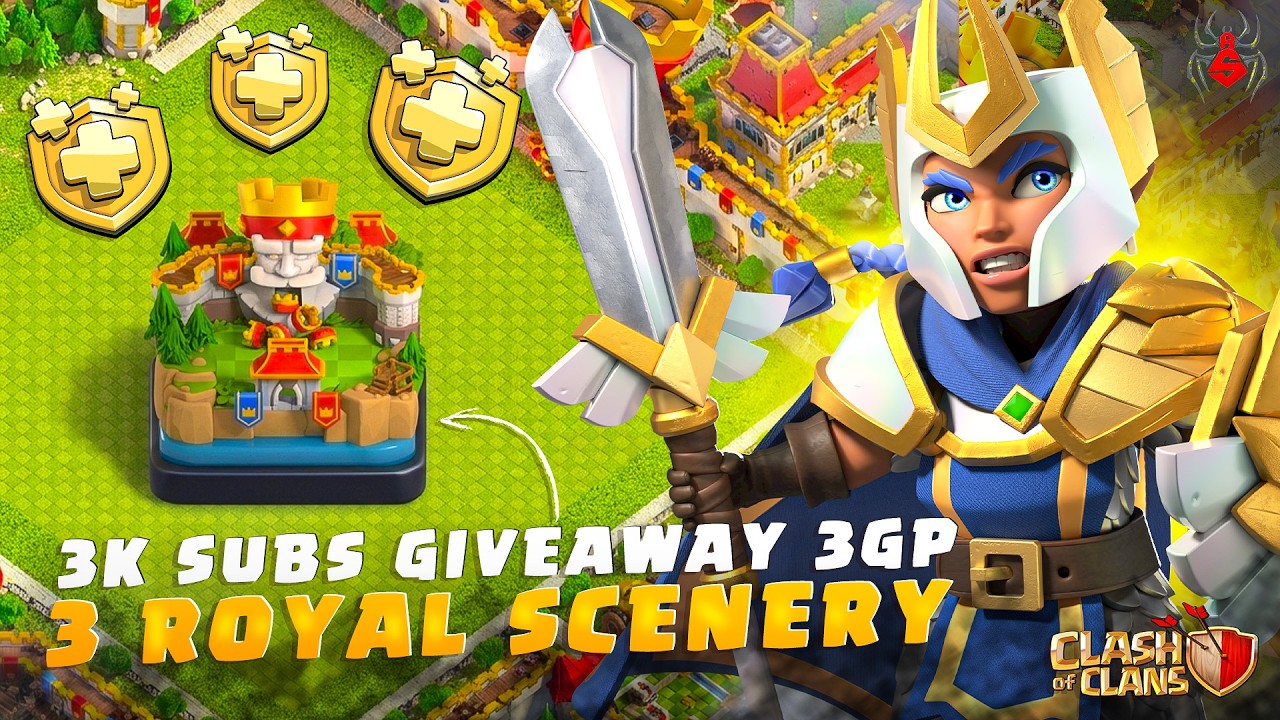 Crystal League CWL Day 5 🇮🇳 | Full War Live | 3 Gold Pass + 3 Royal Scenery Giveaway @ 3K Subs 🎁