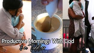 MORNING ROUTINE WITH GOD AND A TODDLER | FIRST TIME MOM | JUST JERIKA