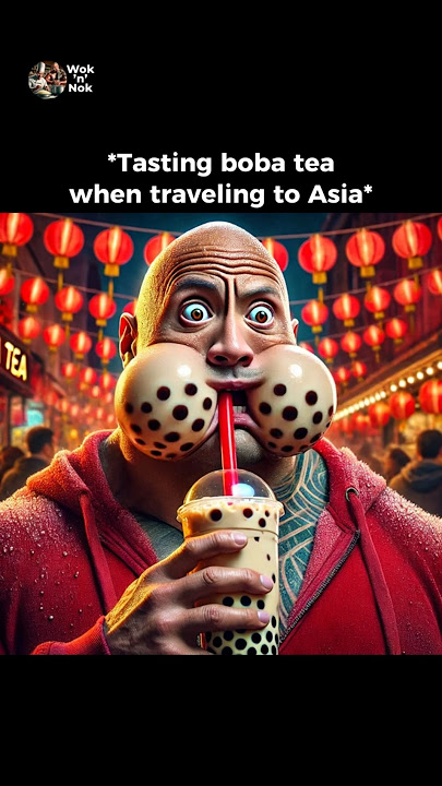 'This Boba Tea is NEXT LEVEL! 🧋🔥 | with Dwayne x Peele x Arnold AI Edition #aiart #chatgptart'