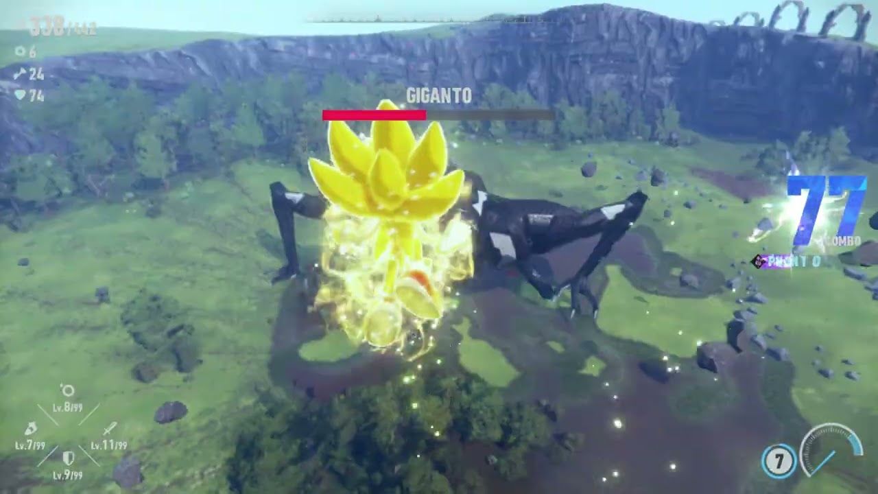 Beating Giganto Sonic Frontiers (Buffed)