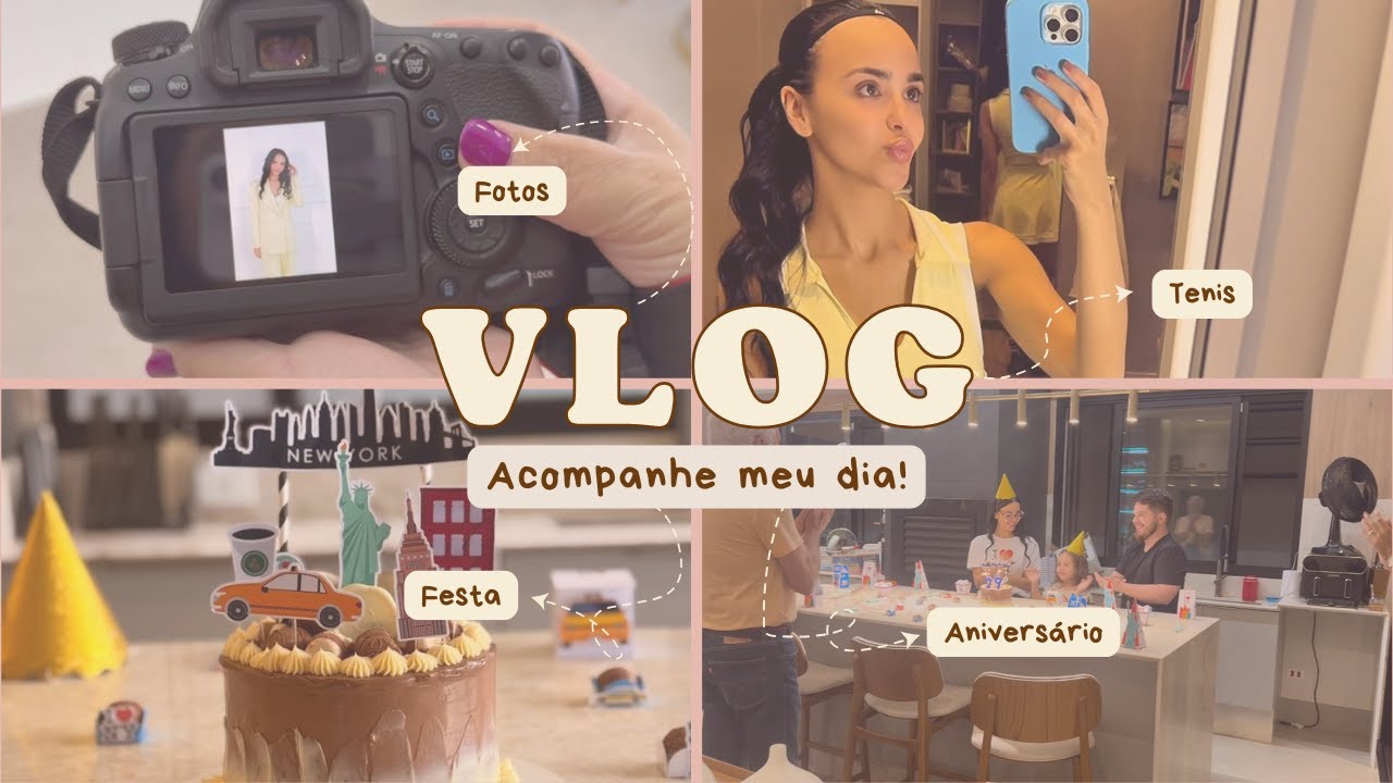 Vlog um dia comigo, ensaio fotográfico, organizando a festa e festa surpresa🥳