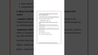 Most Asked EM Interview Questions for Beginners #healthcarecareer #medicalcoder #medicalcodingindia