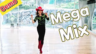 Mega Mix Line Dance #Mega Mix #Line Dance #Boney M Song Remix #beginner