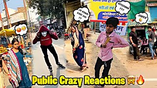 Ladki Gussa Ho Gayi 🤯 || JOKER MASK BOY SKATING PUBLIC REACTIONS 😱 || JSB GAURAV |