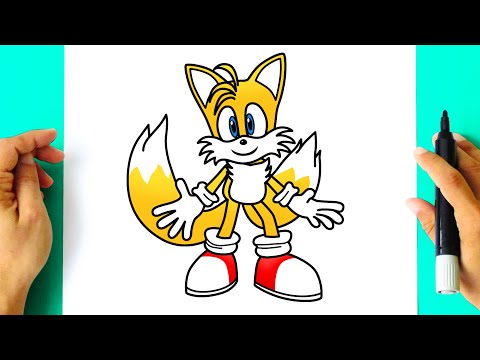 Como desenhar o TAILS PASSO A PASSO do Sonic 