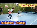  step by step  badminton training  beginners  kids  footwork  basic  tips and tricks