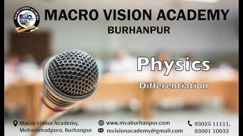 IITJEE | NEET | Differentiation| TJ Sir | MVA Burhanpur