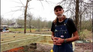 Off Grid Cabin Build | Installing SILLS and FLOOR JOISTS  | Episode 1