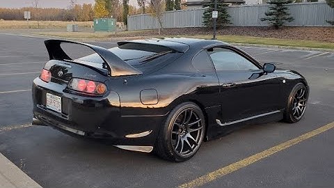 1995 Toyota MKIV JZA80 Supra RZ-S 2jz-gte twin turbo walk around, drive and Revs HKS.