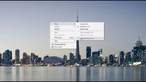 Windows 10 - How To Quickly Restore Missing Desktop Icons