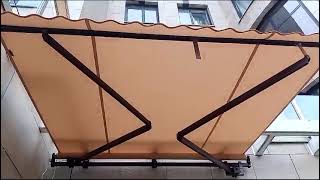 Локтевая выдвижная маркиза для террасы многоэтажного здания | Alumdevelop