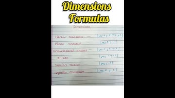 Dimensions Formula | 5 Most Dimensions Neet | Most Dimensions Formula | Physics Neet | learn tricks