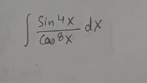 Integral of sin^4x/cos^8x Ark Mathematics