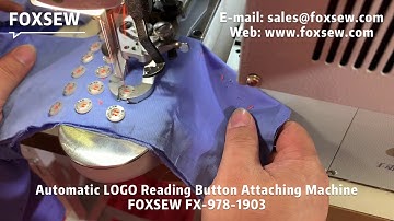 Automatic Logo Reader Button Attaching Sewing Machine