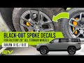 Changing Your Rivian R1T R1S Wheel Color with Black-Out Accent Vinyl Spoke Decals for Factory Wheels