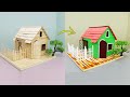 Making a Cute House From Popsicle Sticks