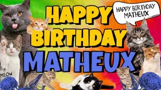 Happy Birthday Matheux Crazy Cats Say Happy Birthday Matheux Very Funny