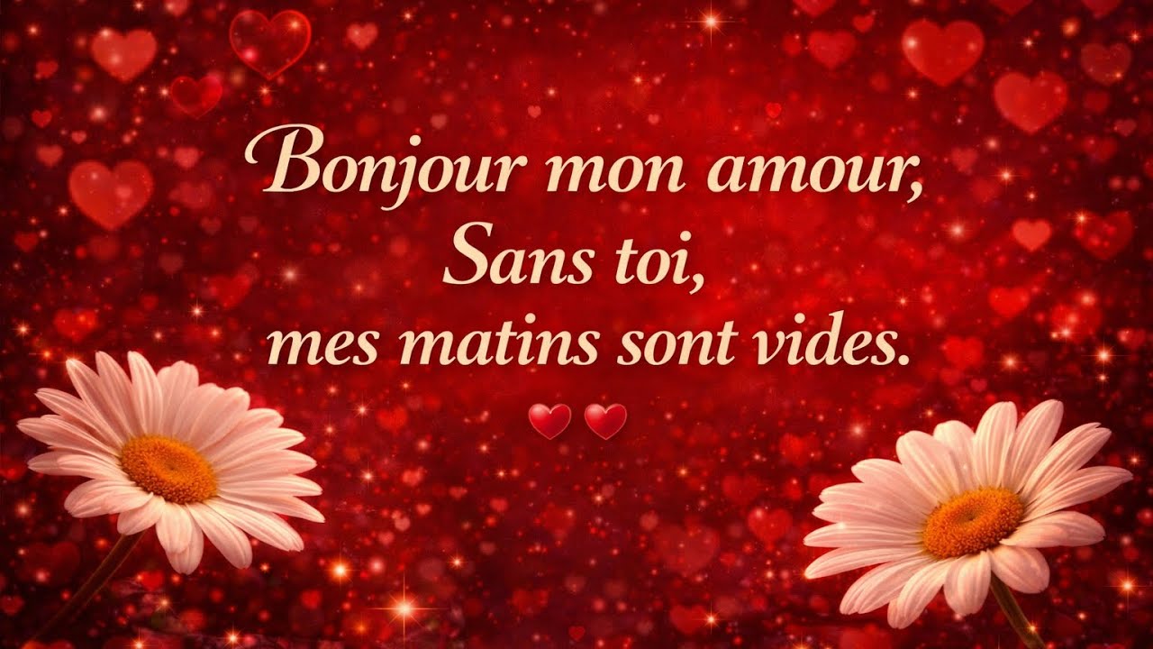 Bonjour mon amour, Ce message est le mien… et il est pour toi, de tout mon cœur