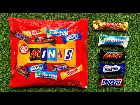 Satisfying Chocolate Unboxing | Mini Mars, Bounty, Snickers, Milky Way, and Twix Unboxing