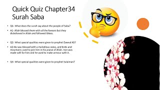 Quick Quiz Surah Saba  Chapter -34 screenshot 3