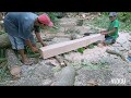 Cutting WOODS of local using CHAINSAW in the Philippines