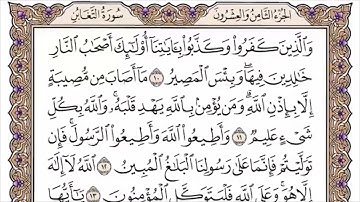 064 لأول مرة - القرآن الكريم بصوت المنشاوى فى 12 ساعة - سورة التغابن - محمد صديق المنشاوي