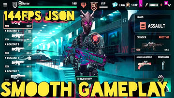 Modern Combat 5 New 144Fps JSON || ROG 5 144FPS Gameplay || Amargaming || JSON Download  ||