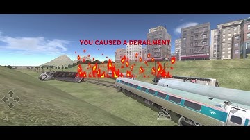 Train and rail yard simulator crash