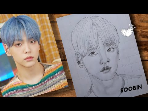Drawing Soobin TXT II How to draw TXT Soobin step by step tutoral