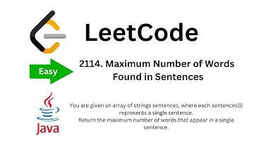 Crack LeetCode Q.2114: Maximum Number of Words Found in Sentences (Java Solution!)